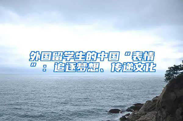 外国留学生的中国“表情”：追逐梦想、传递文化