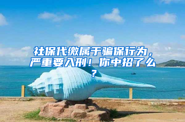 社保代缴属于骗保行为，严重要入刑！你中招了么？