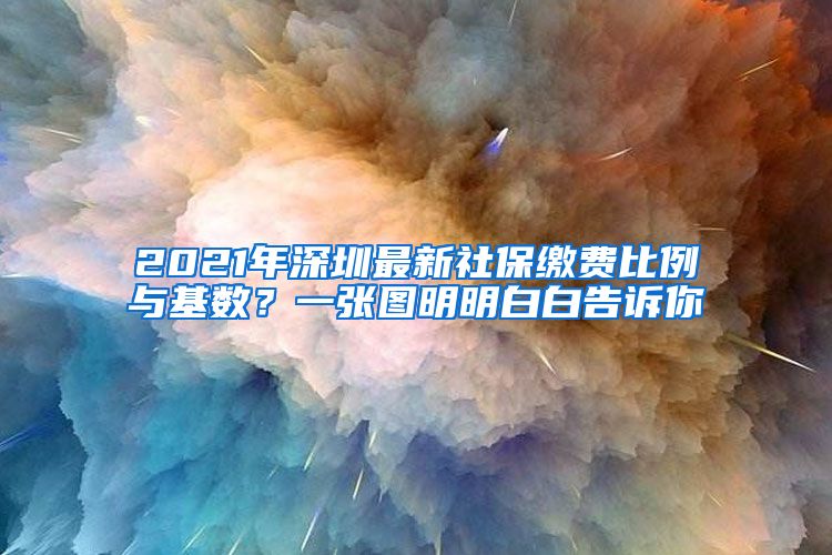 2021年深圳最新社保缴费比例与基数？一张图明明白白告诉你