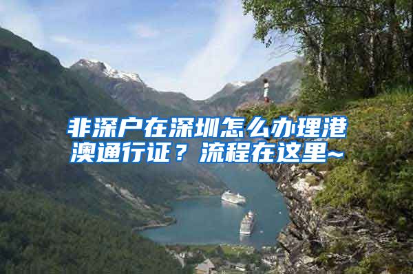 非深户在深圳怎么办理港澳通行证？流程在这里~