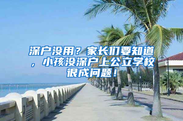 深户没用？家长们要知道，小孩没深户上公立学校很成问题！