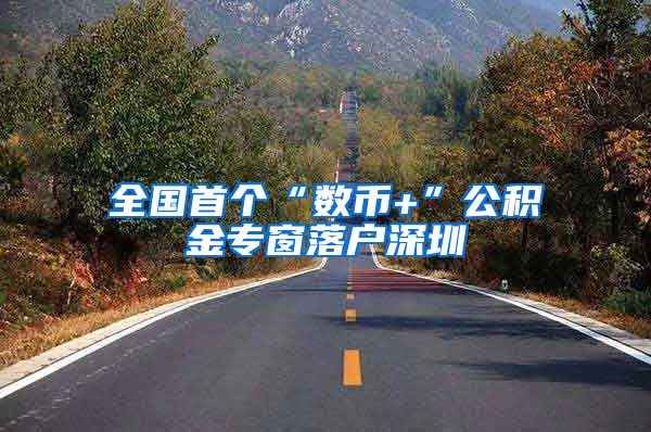 全国首个“数币+”公积金专窗落户深圳