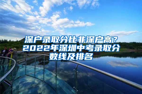 深户录取分比非深户高？2022年深圳中考录取分数线及排名