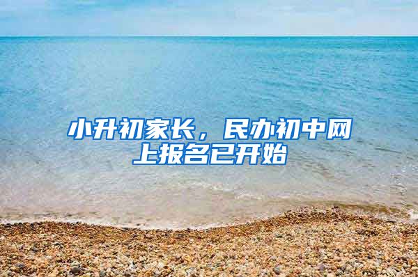 小升初家长，民办初中网上报名已开始