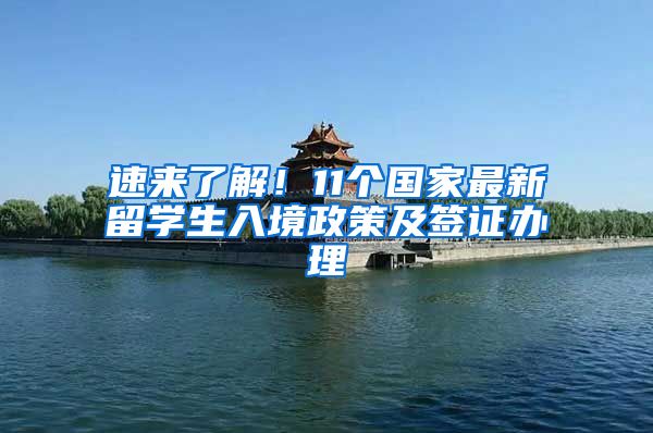 速来了解！11个国家最新留学生入境政策及签证办理