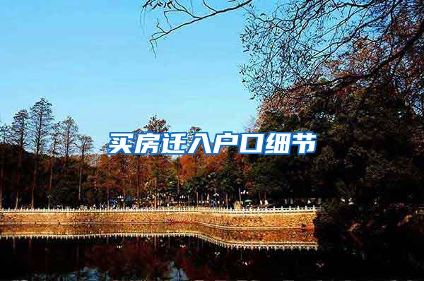 买房迁入户口细节