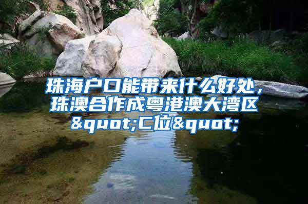 珠海户口能带来什么好处，珠澳合作成粤港澳大湾区"C位"