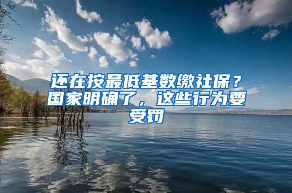 还在按最低基数缴社保？国家明确了，这些行为要受罚