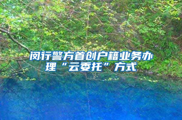 闵行警方首创户籍业务办理“云委托”方式