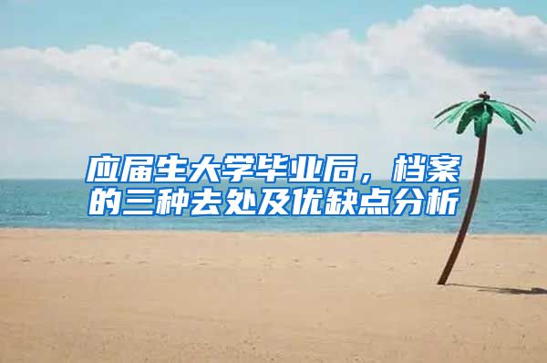 应届生大学毕业后，档案的三种去处及优缺点分析