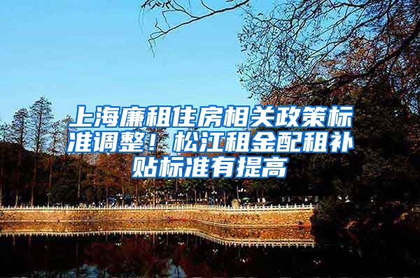 上海廉租住房相关政策标准调整！松江租金配租补贴标准有提高