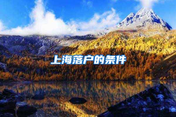 上海落户的条件