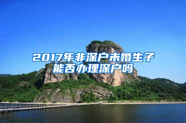 2017年非深户未婚生子能否办理深户吗