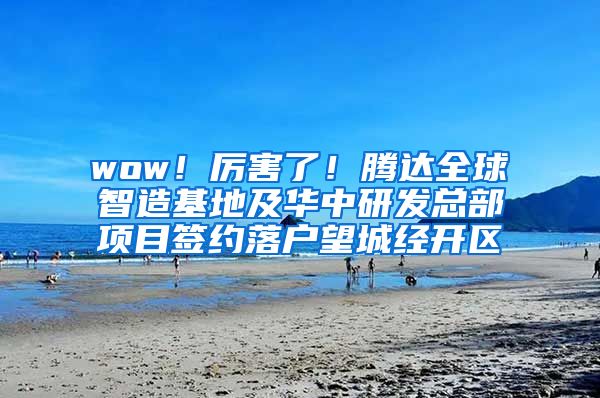 wow！厉害了！腾达全球智造基地及华中研发总部项目签约落户望城经开区