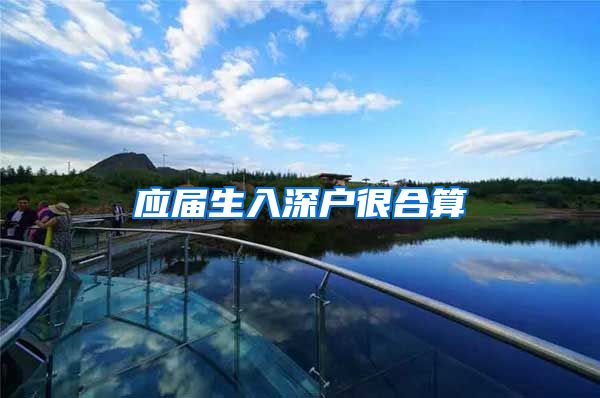 应届生入深户很合算