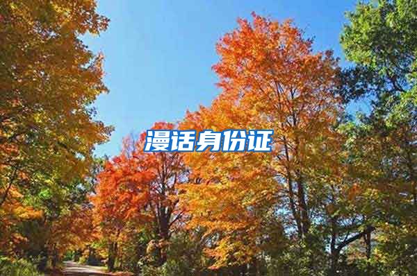 漫话身份证