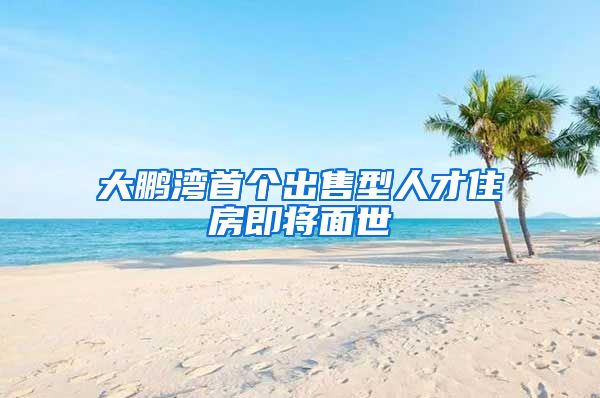 大鹏湾首个出售型人才住房即将面世