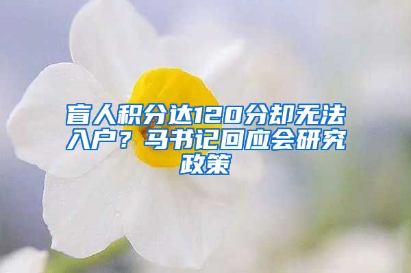 盲人积分达120分却无法入户？马书记回应会研究政策