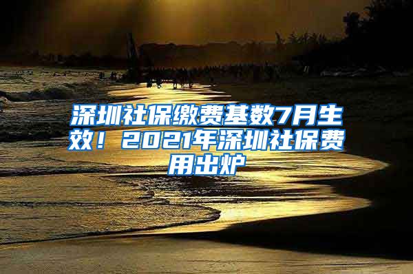 深圳社保缴费基数7月生效！2021年深圳社保费用出炉