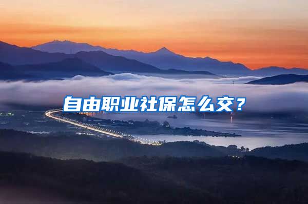 自由职业社保怎么交？