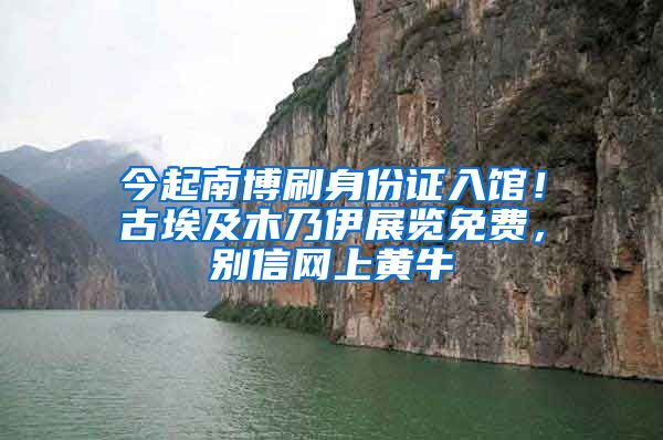 今起南博刷身份证入馆！古埃及木乃伊展览免费，别信网上黄牛