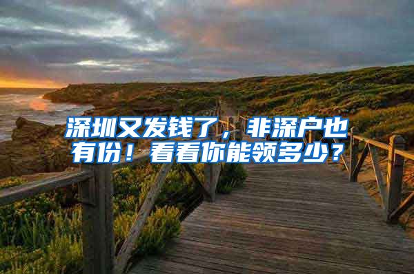 深圳又发钱了，非深户也有份！看看你能领多少？