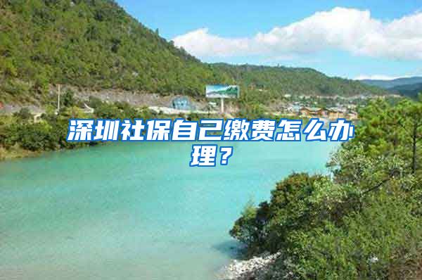 深圳社保自己缴费怎么办理？