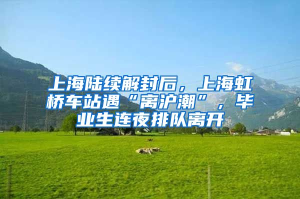 上海陆续解封后，上海虹桥车站遇“离沪潮”，毕业生连夜排队离开