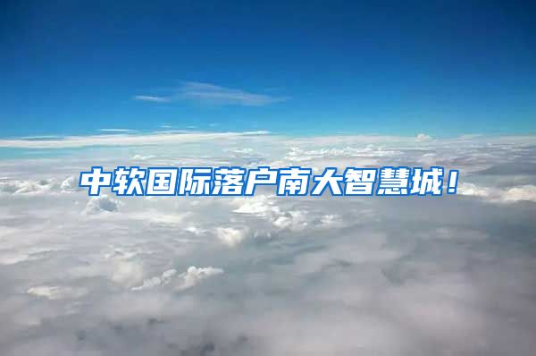 中软国际落户南大智慧城！