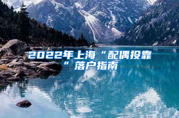 2022年上海“配偶投靠”落户指南