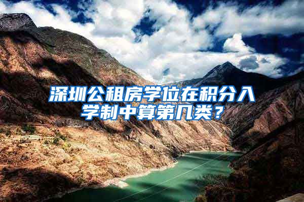 深圳公租房学位在积分入学制中算第几类？