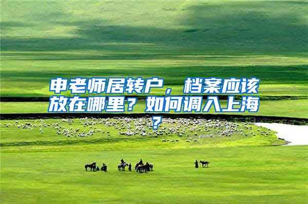 申老师居转户，档案应该放在哪里？如何调入上海？