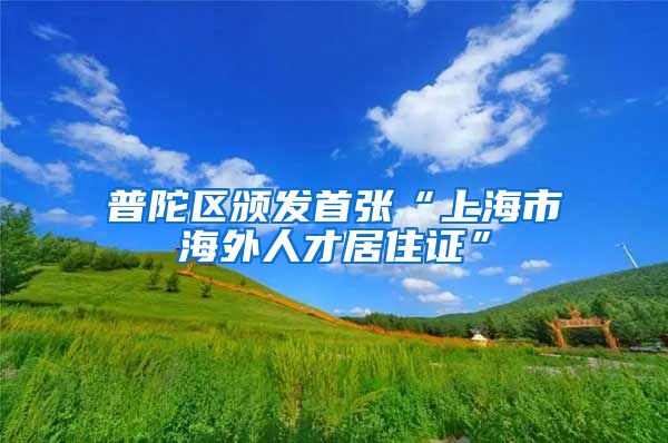 普陀区颁发首张“上海市海外人才居住证”