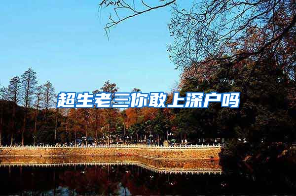超生老三你敢上深户吗