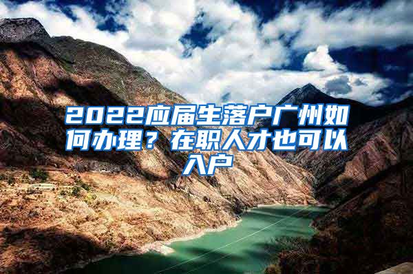 2022应届生落户广州如何办理？在职人才也可以入户