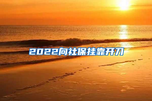 2022向社保挂靠开刀