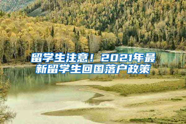 留学生注意！2021年最新留学生回国落户政策