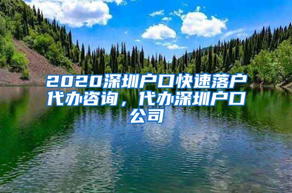2020深圳户口快速落户代办咨询，代办深圳户口公司
