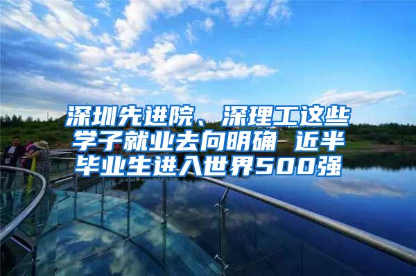 深圳先进院、深理工这些学子就业去向明确 近半毕业生进入世界500强