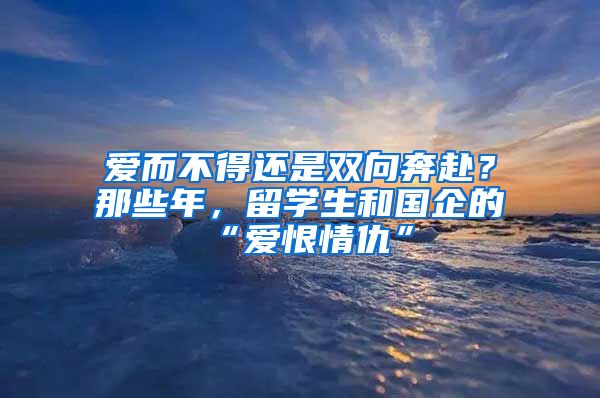 爱而不得还是双向奔赴？那些年，留学生和国企的“爱恨情仇”