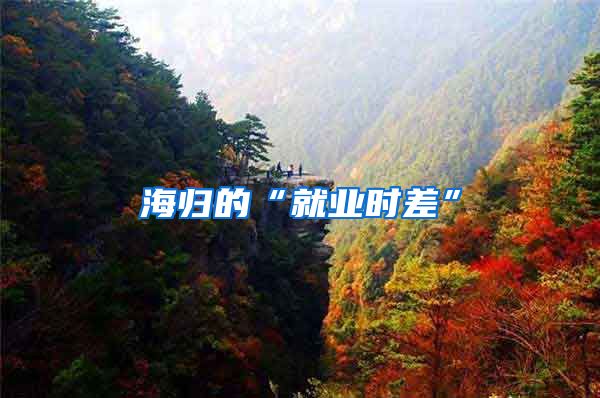 海归的“就业时差”