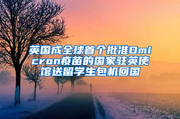 英国成全球首个批准Omicron疫苗的国家驻英使馆送留学生包机回国