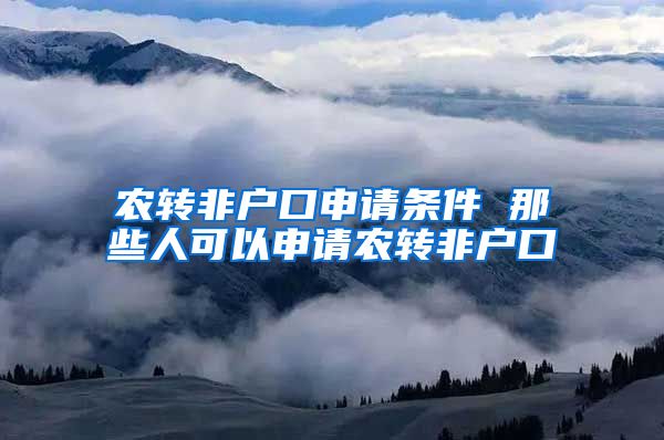 农转非户口申请条件 那些人可以申请农转非户口
