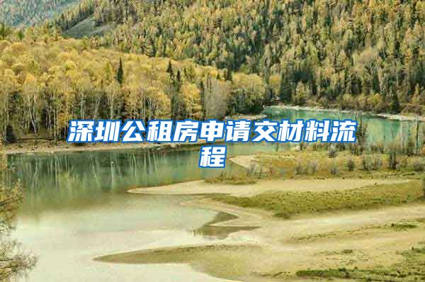 深圳公租房申请交材料流程