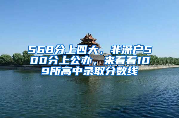 568分上四大，非深户500分上公办，来看看109所高中录取分数线