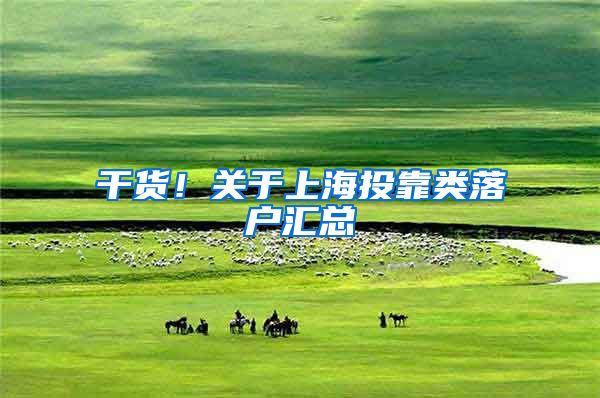 干货！关于上海投靠类落户汇总