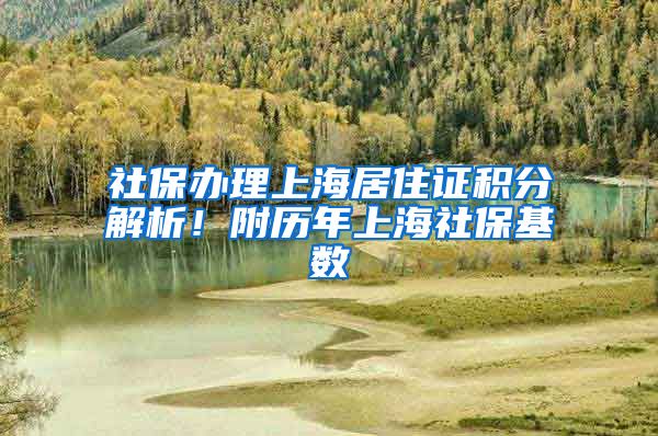 社保办理上海居住证积分解析！附历年上海社保基数