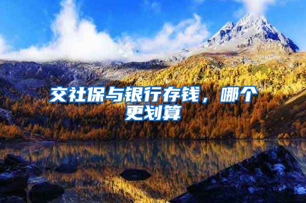 交社保与银行存钱，哪个更划算