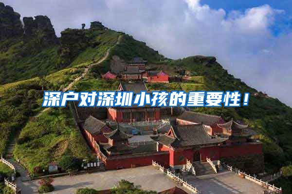 深户对深圳小孩的重要性！