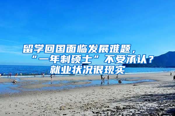 留学回国面临发展难题，“一年制硕士”不受承认？就业状况很现实